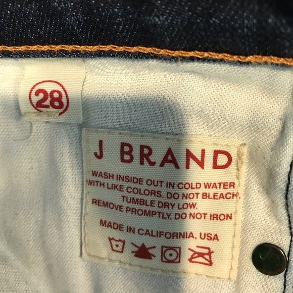 J Brand Jeans Cigarette Leg Ink Dark Wash Sz 28 - Picture 5 of 5